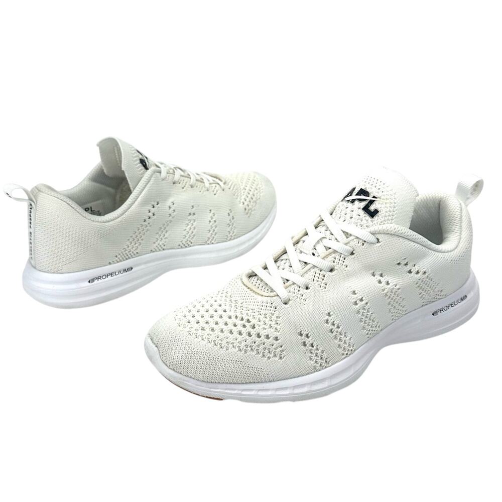 APL Techloom Pro Women Running Shoes Size 8.5 White Knit Breathable Laced Comfy